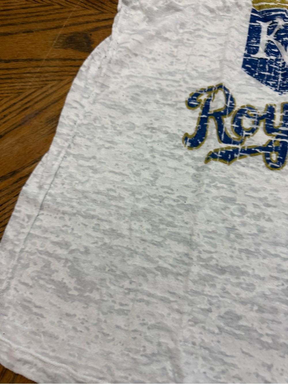 Girls' White & Blue Royals Short Sleeve Tee - Picture 3 of 4